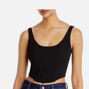 Aqua Black Women's Corset Tank Top